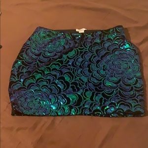 Beautiful turquoise sequins skirt
